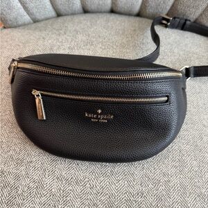 Kate Spade Black Pebbled Leather Belt Bag